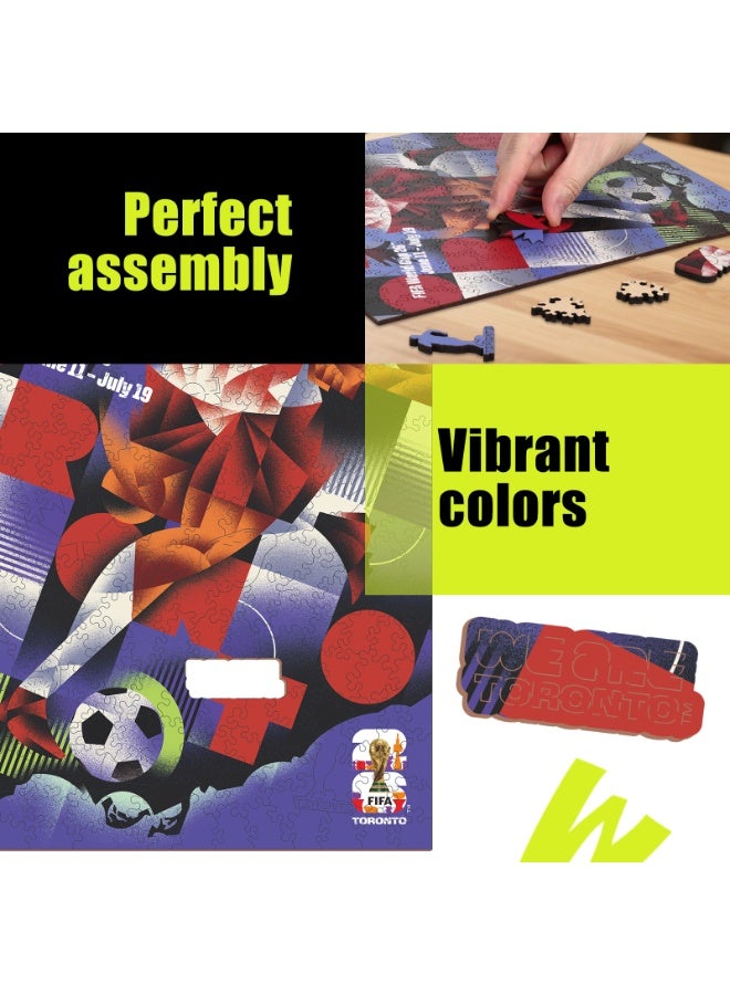 FIFA World Cup FIFA Official Licensed World Cup 2026 Host City Toronto Wooden Jigsaw Puzzle 200 Pieces - Image 3